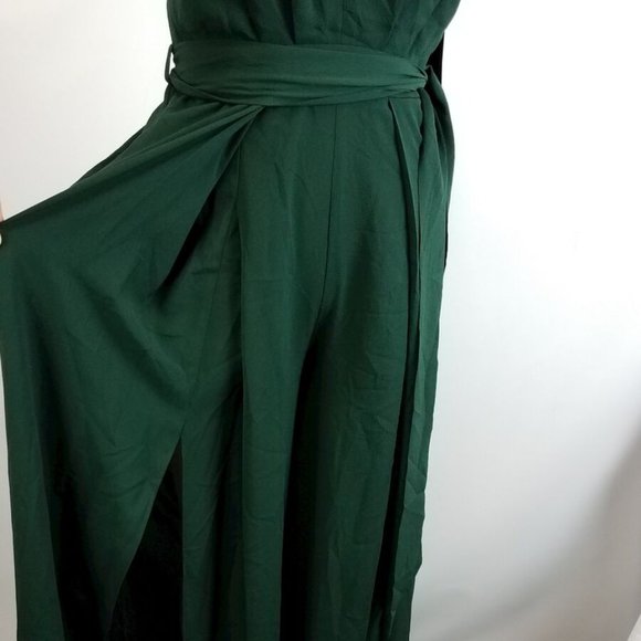 Lulus Green Sleeveless Wide Leg Long Jumpsuit - Picture 4 of 6
